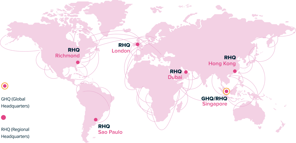 Infographic detailing about Ocean Network Express worldwide presence and key operational statistics
